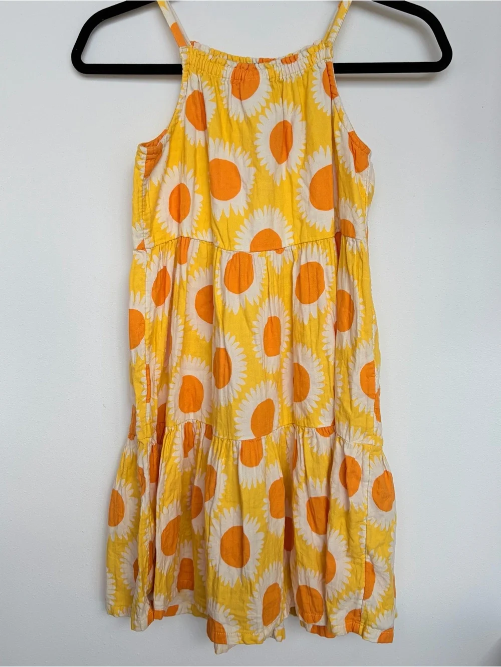 HANNA ANDERSSON Girls MUSLIN TIERED TWIRLY SUNNY SUNFLOWERS SUN DRESS Size 10